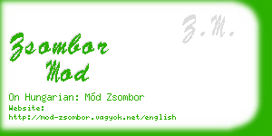 zsombor mod business card